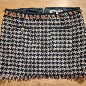 Walter Baker Women's Tweed Skirt - Black and Orange